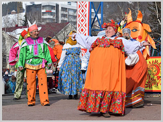 Празднование Масленицы в Горно-Алтайске