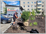 В Горно-Алтайске продолжаются работы по благоустройству дворовых территорий