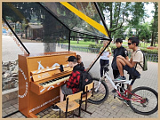 В Центральном сквере культуры и отдыха установлено уличное пианино #ойно_пиано